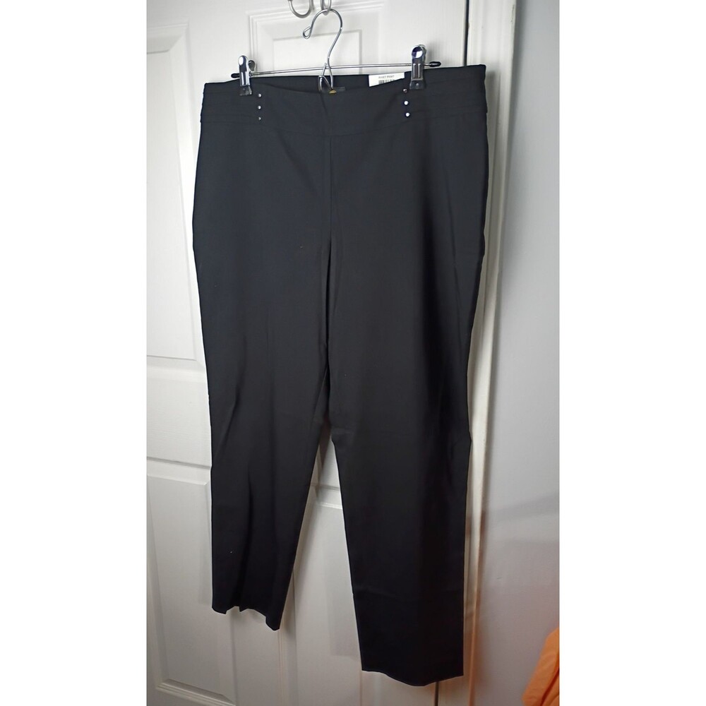 JM Collection Women PXL Rivet Pants Med Short Slim Leg Tummy Control Stretch NWT